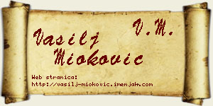 Vasilj Mioković vizit kartica